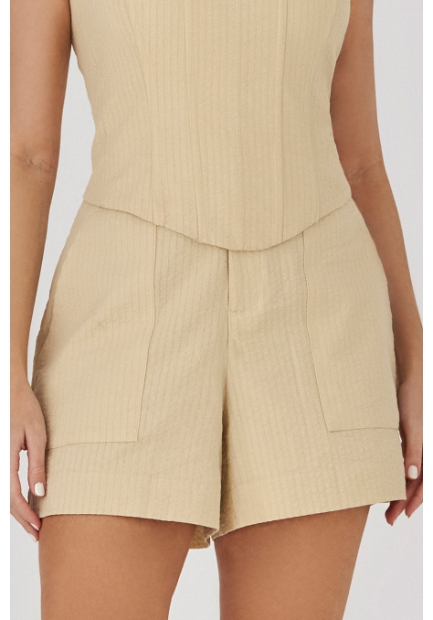 Short Deep com Detalhe Fivela Orgânica - Golden Hour