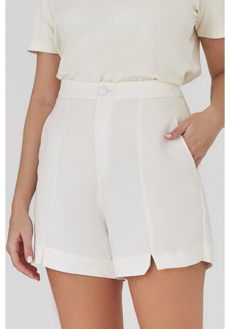 Short Deep Alfaiataria com Detalhes Recortes - Golden Hour