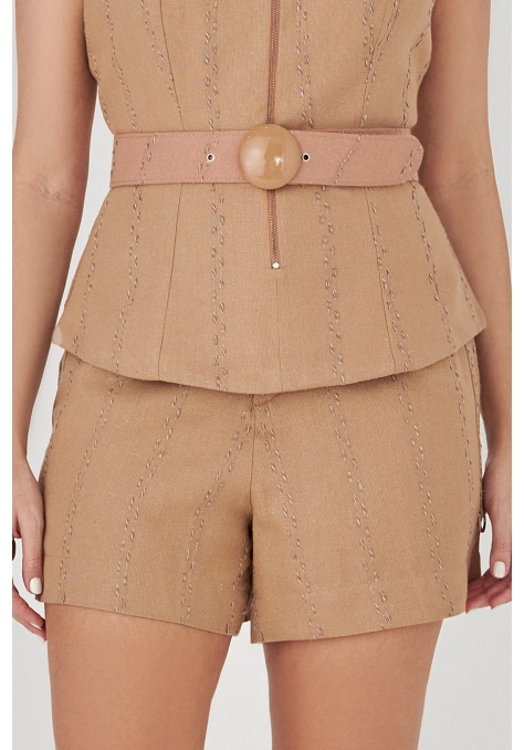 Short Deep com Detalhe Aviamento - Golden Hour