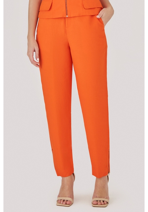 Calça Deep Alfaiataria com Detalhe Zíper - Golden Hour