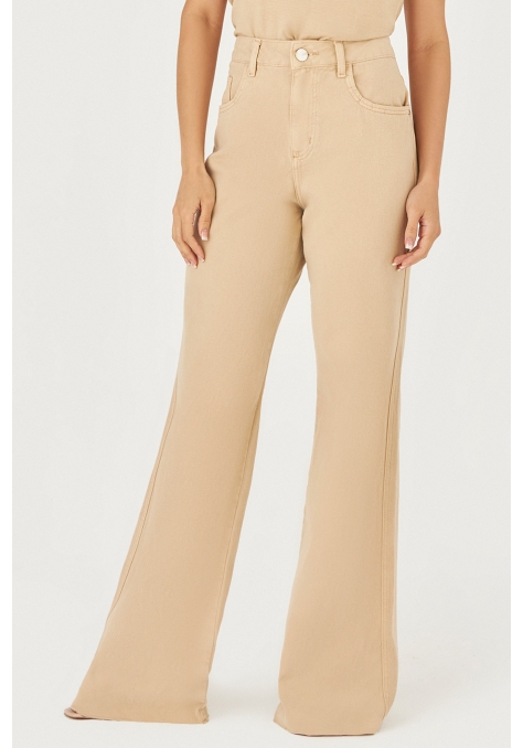 Calça Deep Sarja Wide Leg - Flower Road