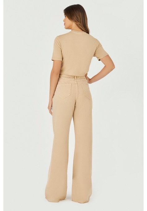 Calça Deep Sarja Wide Leg - Flower Road