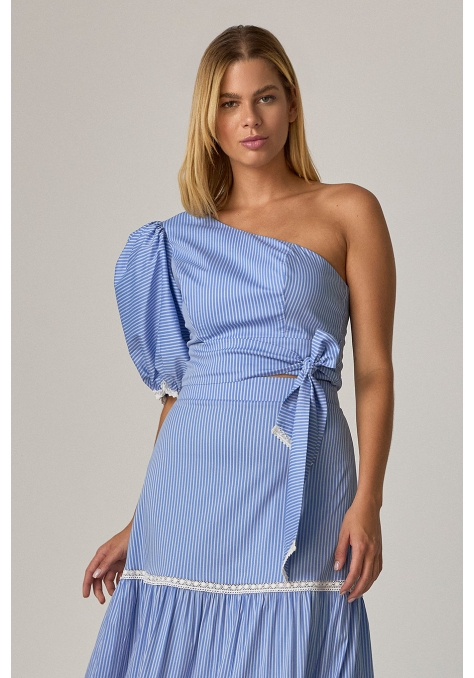 Conjunto Saia e Blusa com Aplicação Guipir DEEP - Tempo