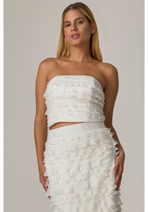 Conjunto Saia e Cropped com Babados DEEP - Tempo