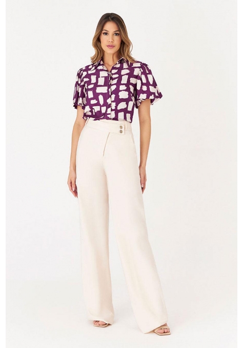 Blusa Deep Estampada Manga Balonê Feminino - Spotlight