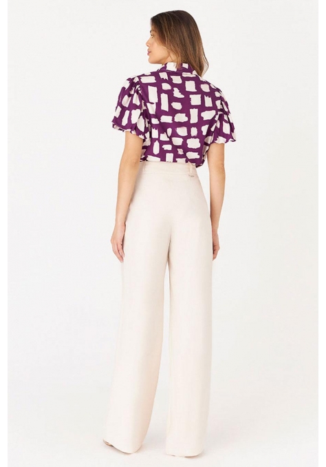 Blusa Deep Estampada Manga Balonê Feminino - Spotlight