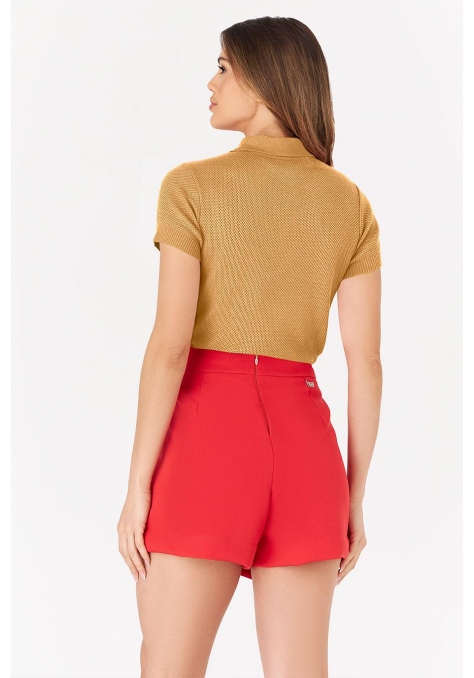 Short Saia Deep com Detalhe Zíper Feminino - Spotlight