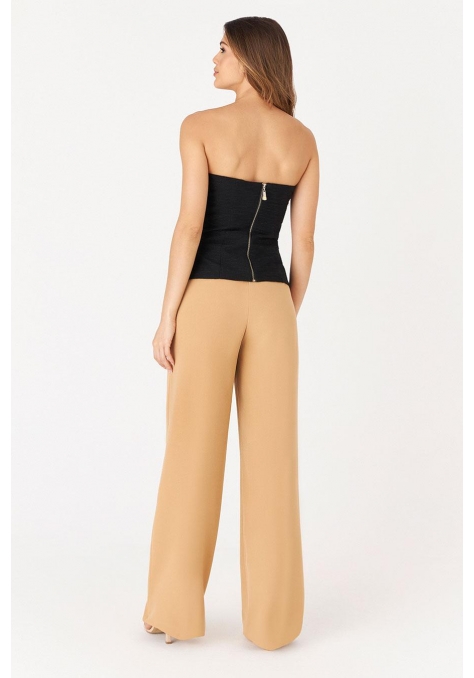 Cropped Deep Corset com Recortes Feminino - Spotlight