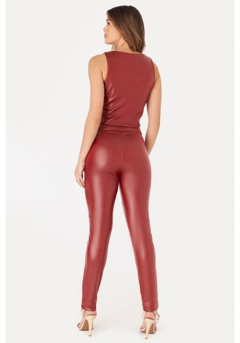 Cropped Deep de Couro com Botões Feminino - Spotligth