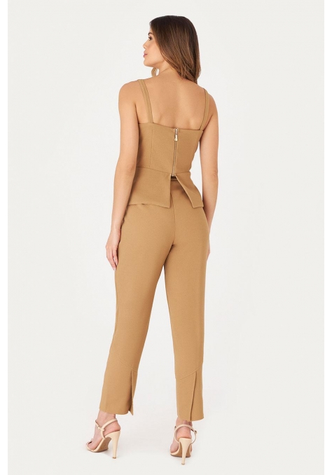 Calça Deep com Detalhe Recort e Fenda Feminino - Spotlight