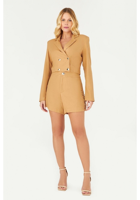 Casaqueto Deep com Detalhe Botão Losango Feminino - Bright
