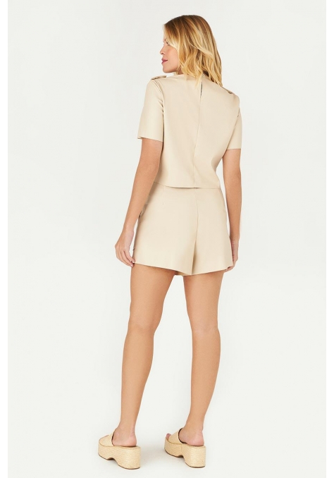 Blusa Deep Couro Sintético Feminino - Bright