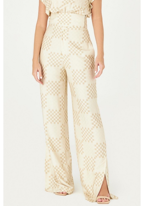 Calça Deep Pantalona Estampada Feminino - Bright