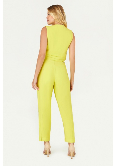 Calça Deep Reta com Pregas Feminino - Bright