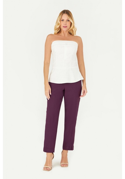Cropped Deep Corset Detalhe Botão Feminino - Bright