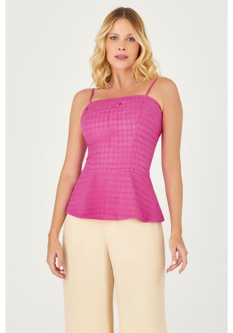 Cropped Deep Corset Detalhe Botão Feminino - Bright