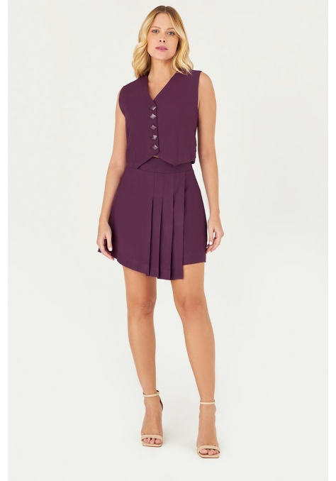 Colete Deep Detalhe Botões Feminino - Bright