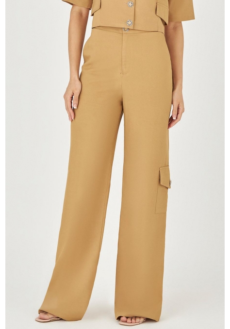 Calça Deep Pantalona Detalhe Botões - Flower Road