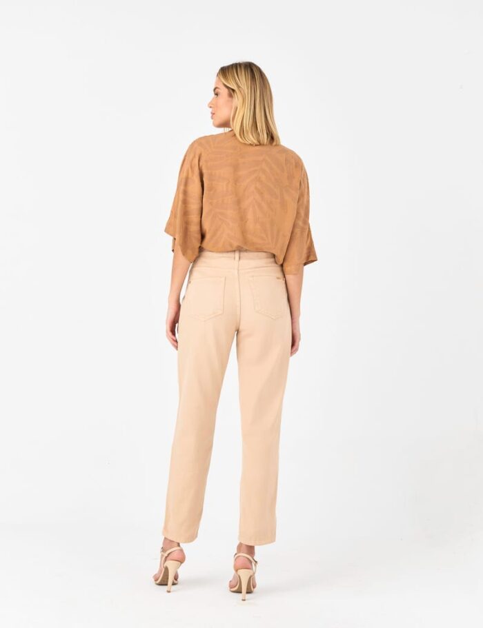 Blusa Manga Curta Com Textura