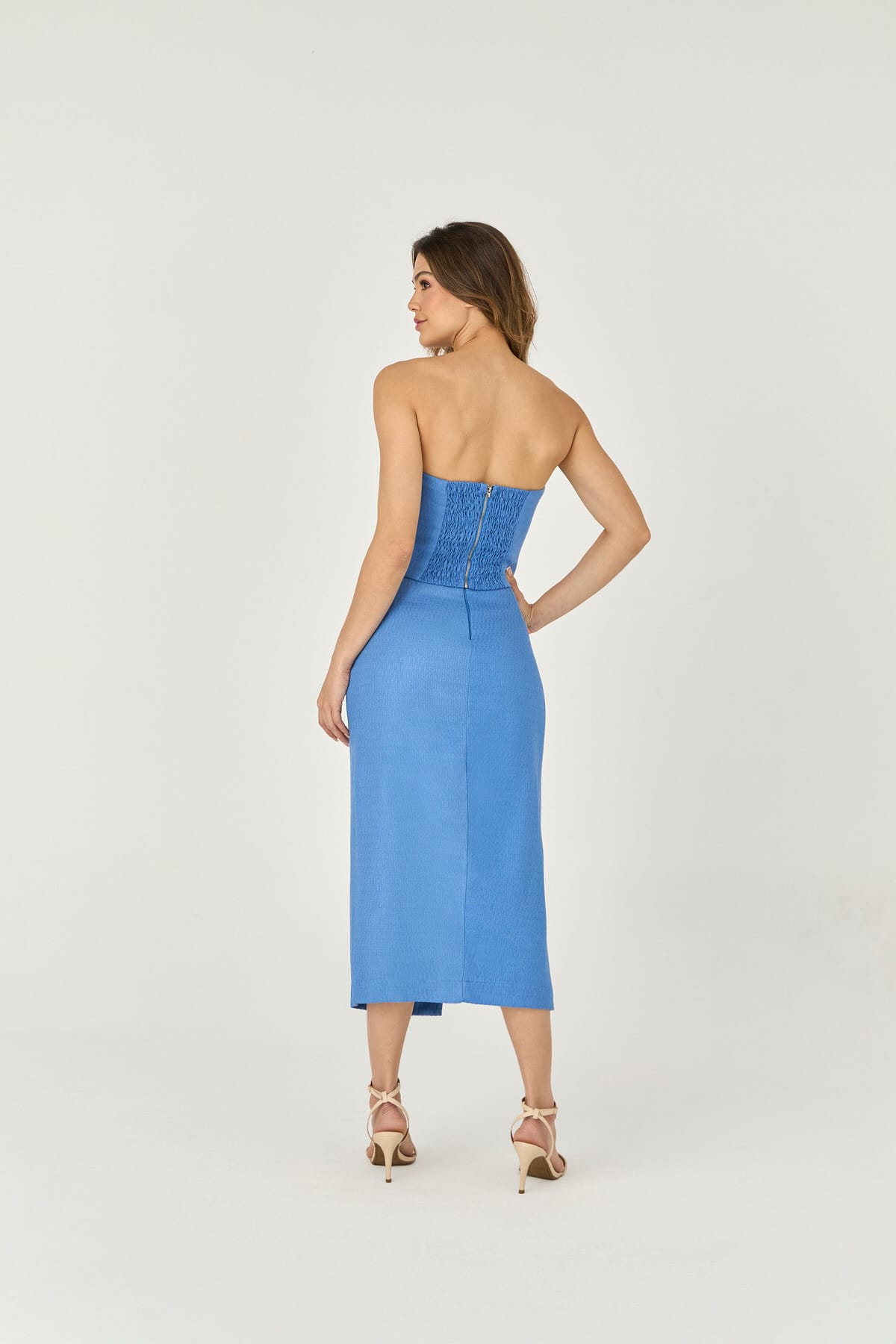 10157211 C AZUL Blusa Cropped Corset