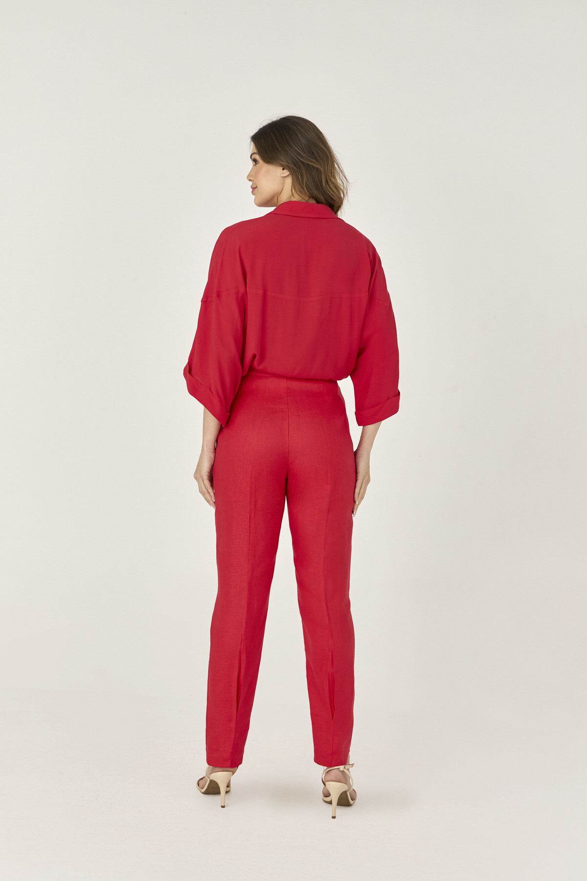 10632011 C VERM Calca Carrot De Linho