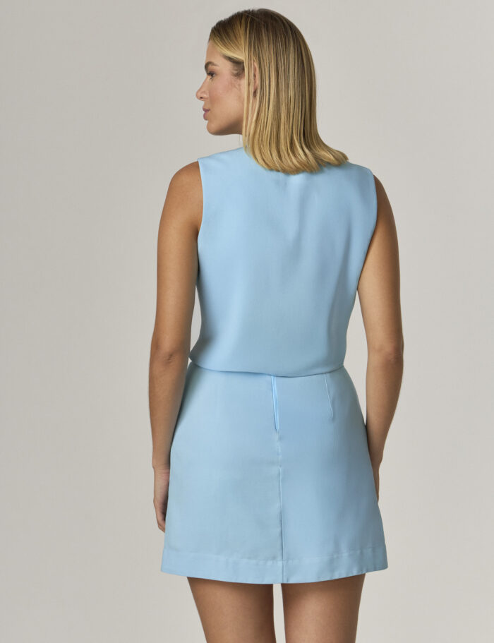 Saia Saia Curta Com Detalhe Ilhos