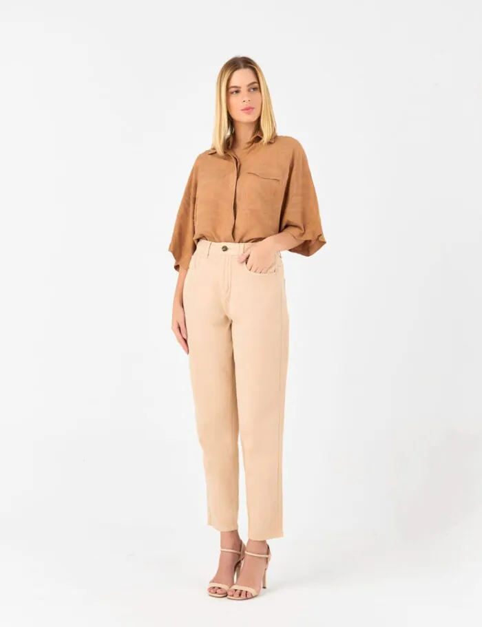 Blusa Manga Curta Com Textura