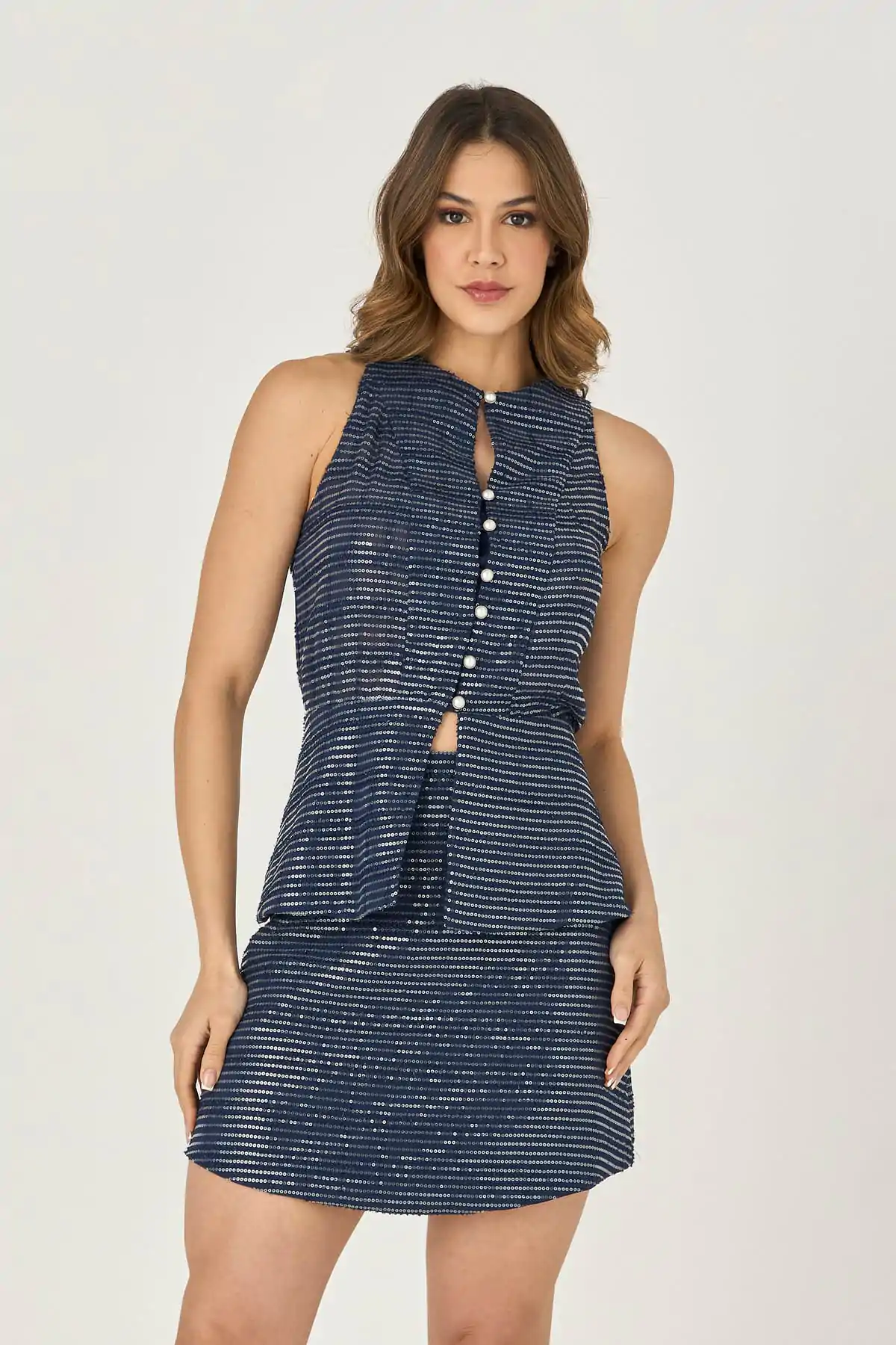 1035311 F AZU Saia Saia Curta Paete