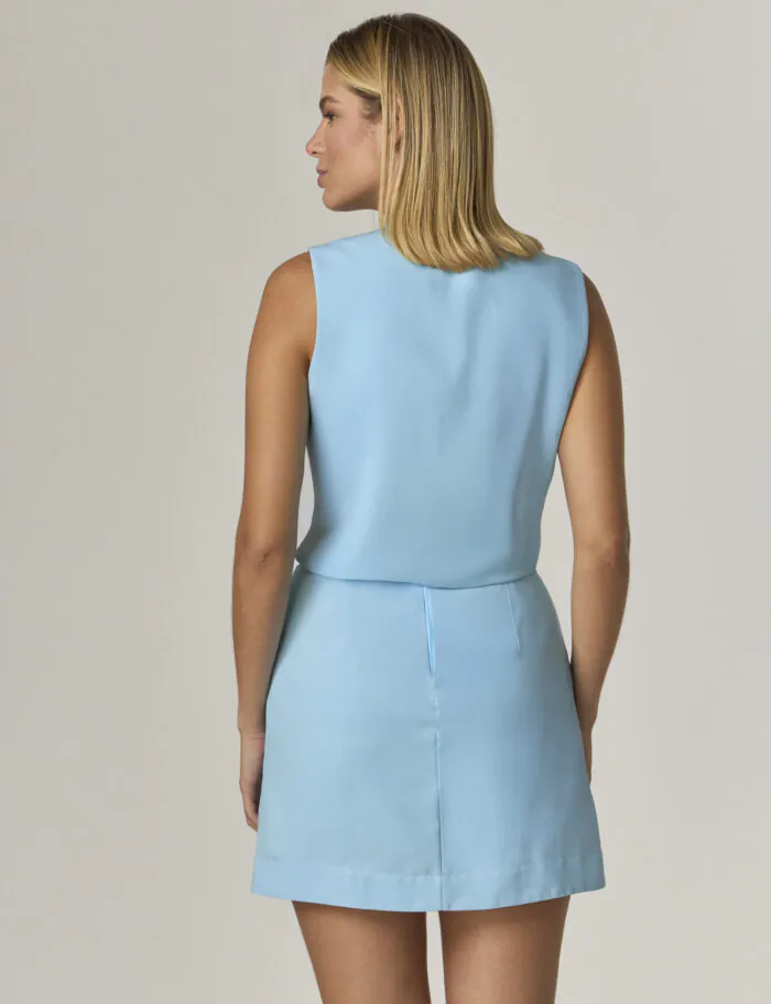 Saia Saia Curta Com Detalhe Ilhos