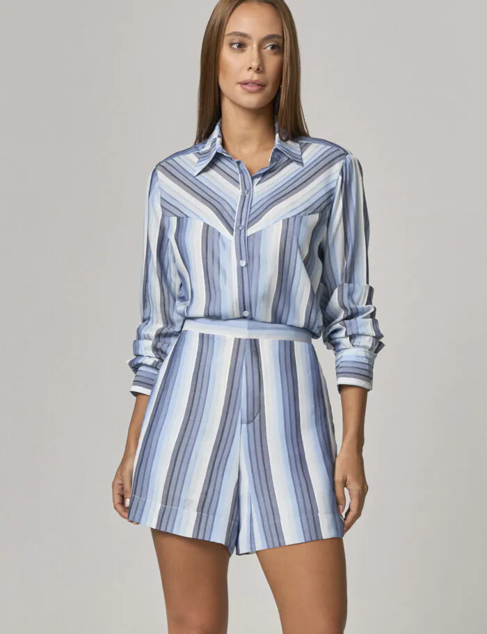 Blusa Camisa Listrada
