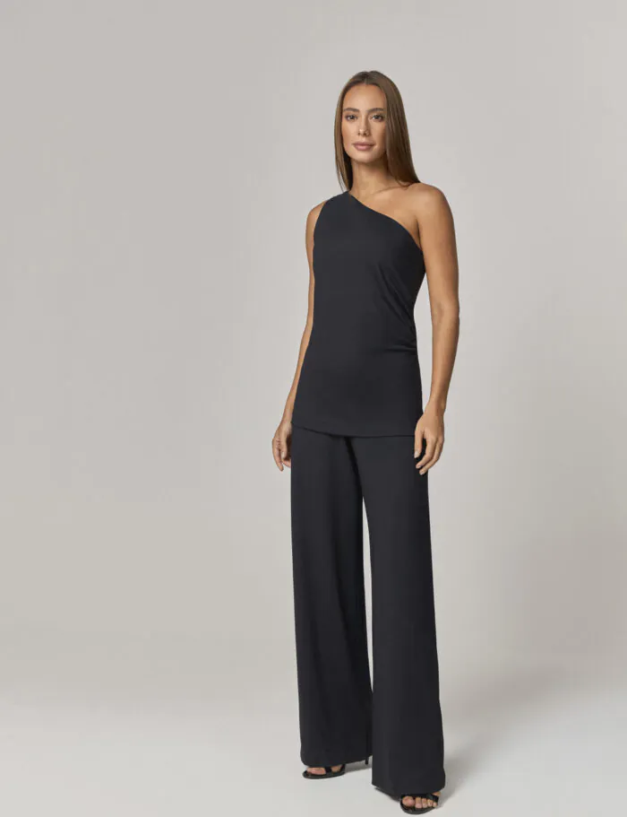 Conjunto Calca E Blusa De Malha Ombro Unico