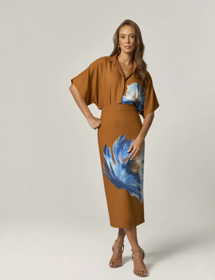 Blusa Camisa Estampada