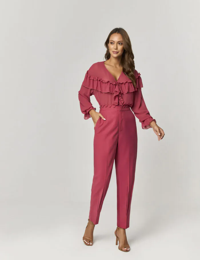 Blusa Com Mangas E Detalhe Babados