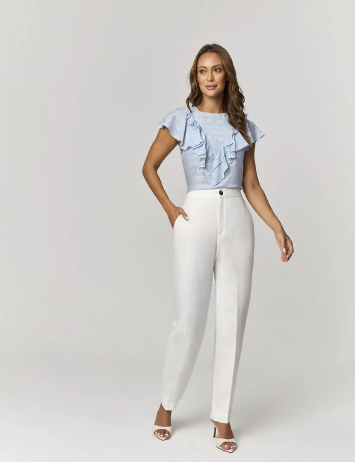 Blusa Com Babados Frente