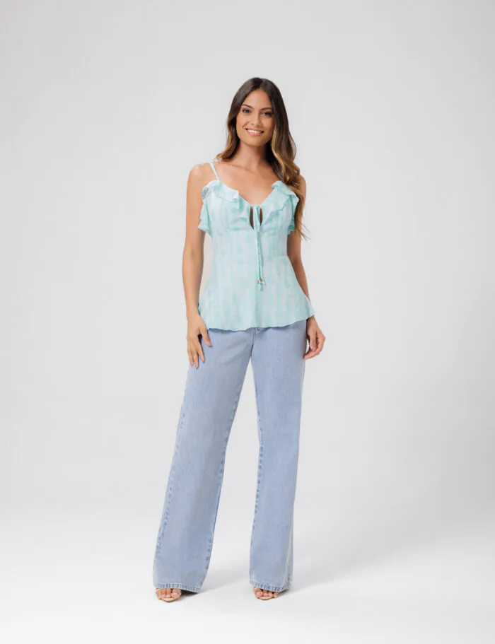 Blusa Peplum Romantica Babados