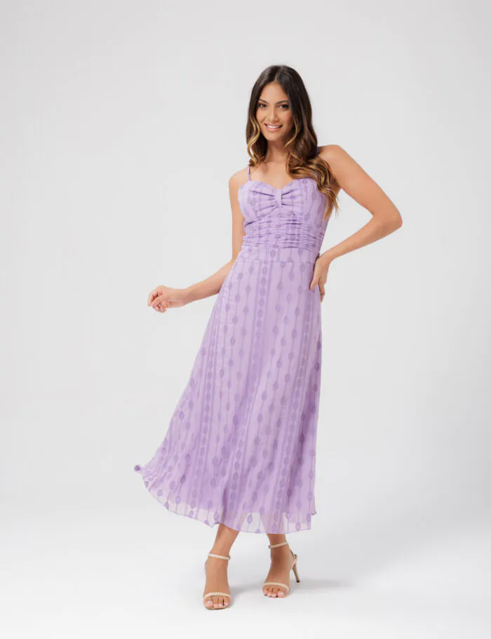 Vestido Midi Detalhe Drapeado