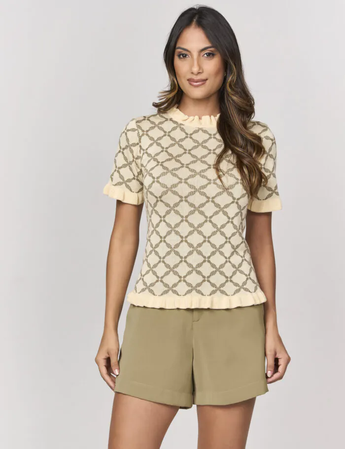 Short Alfaiataria Com Detalhe Ziper Cos